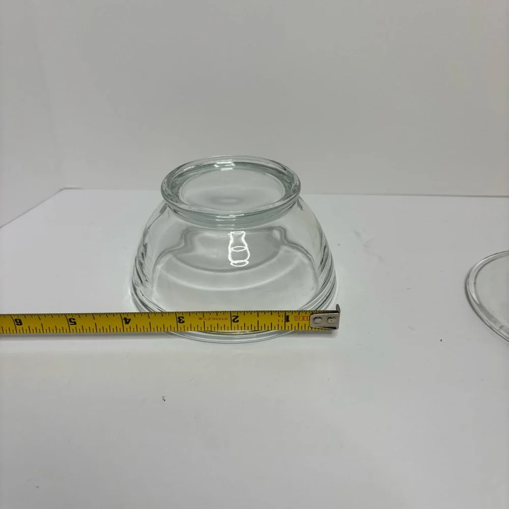 Clear Glass Lidded Bowl